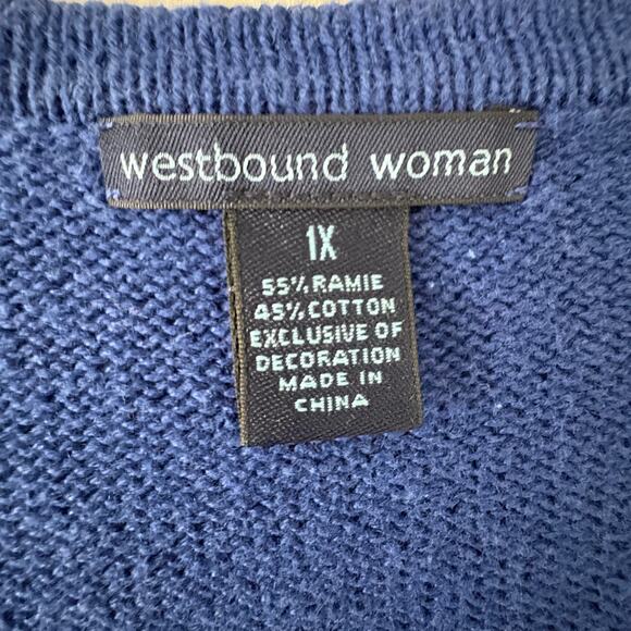 Westbound Woman Nativity Christmas Sweater Vest 1X Embroidered Religious - Picture 3 of 8